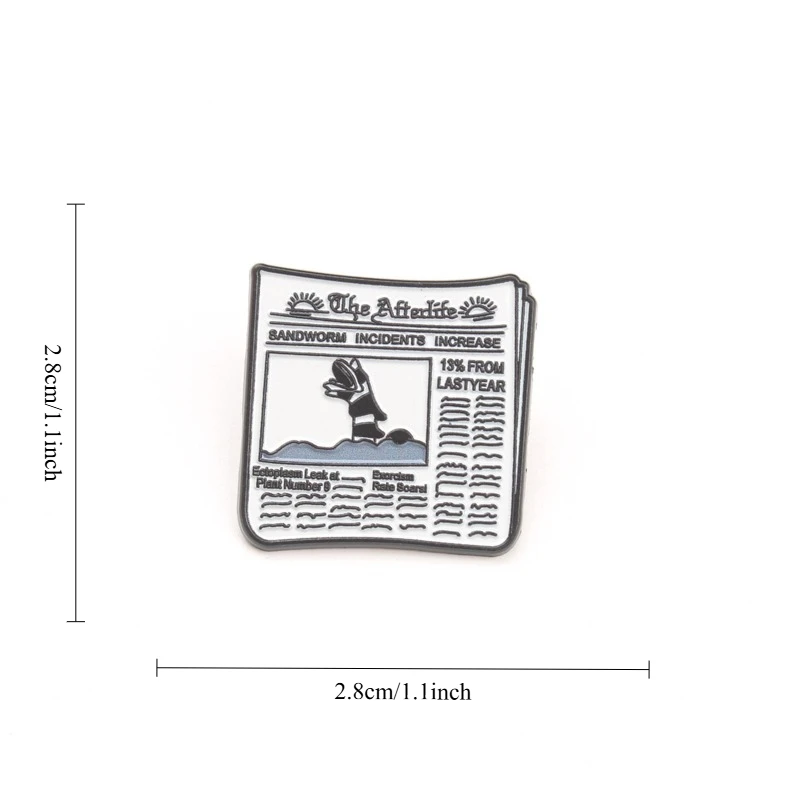 Pin esmaltado humor gótico de periódico El Mundo de los Muertos - imagen 3