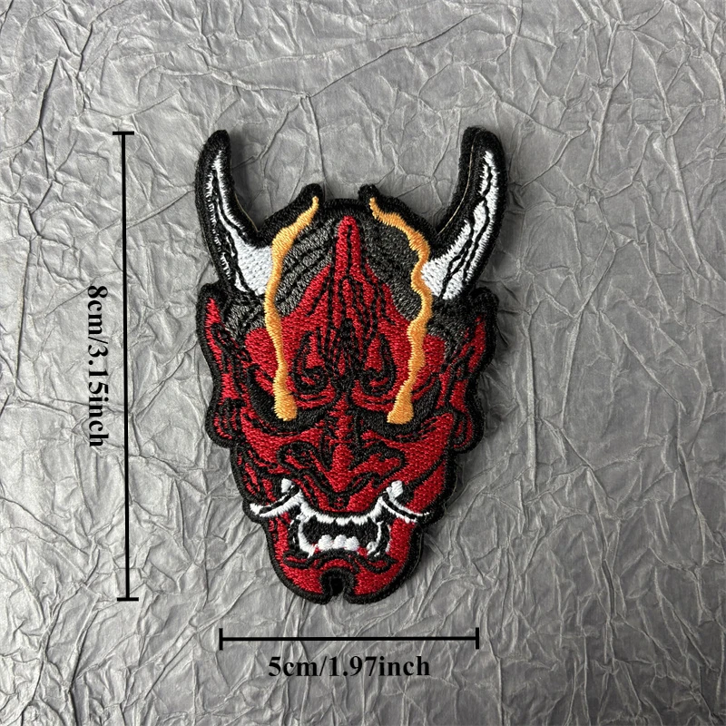 Parche bordado demonio táctico insignia moral militar aplique Velcro - imagen 3