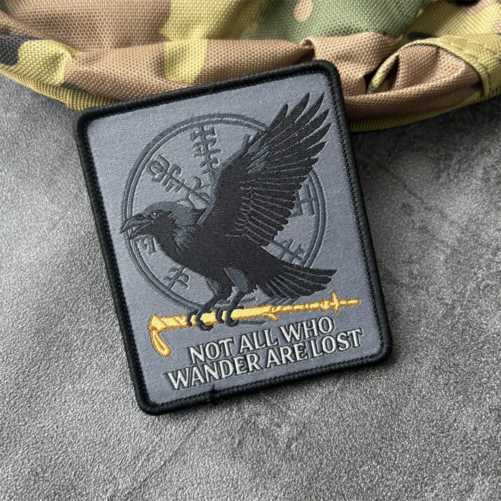 Parche táctico de cuervo con velcro para insignia moral - imagen 5