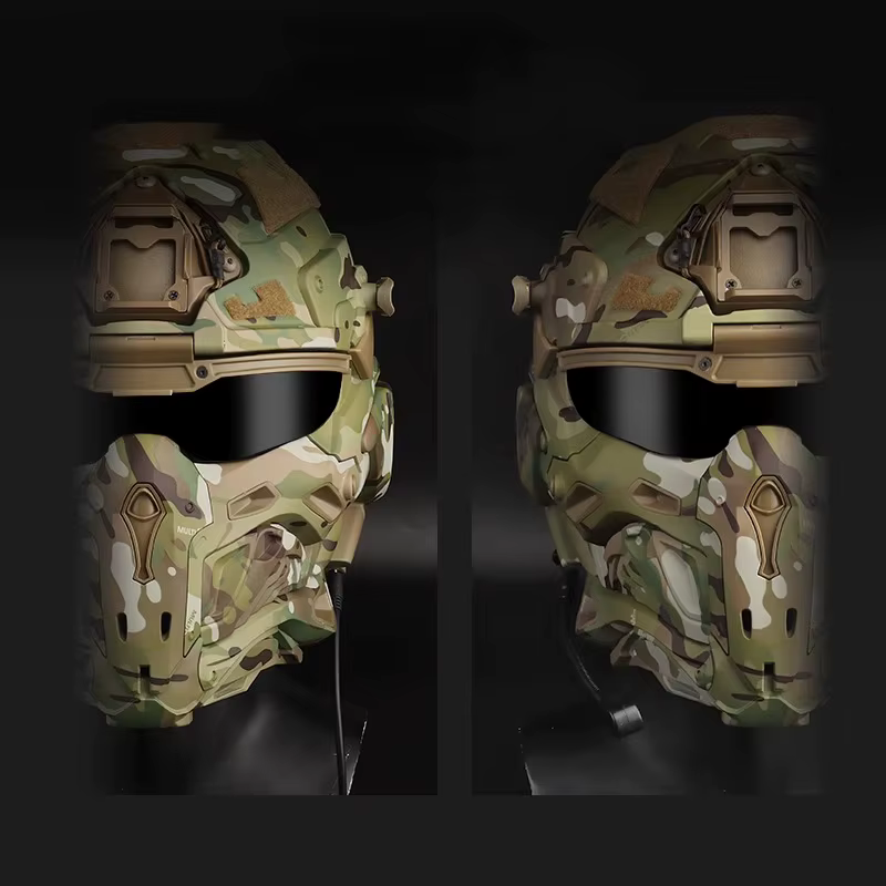 Máscara protección facial completa ABS airsoft táctico - imagen 4