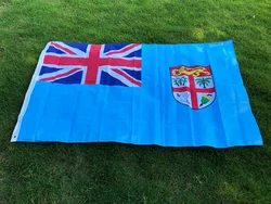 Bandera colgante de Fiji en poliéster para interior y exterior