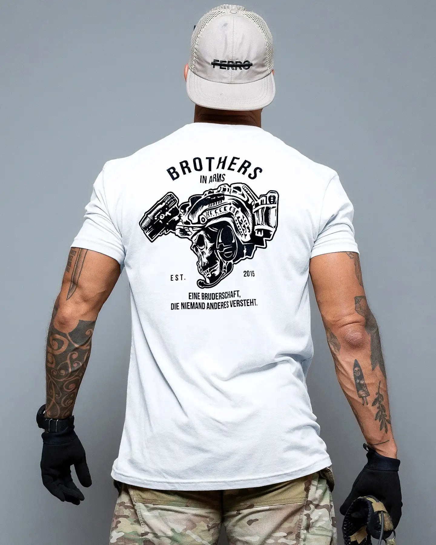Brothers in Arms Camiseta táctica transpirable de algodón para verano