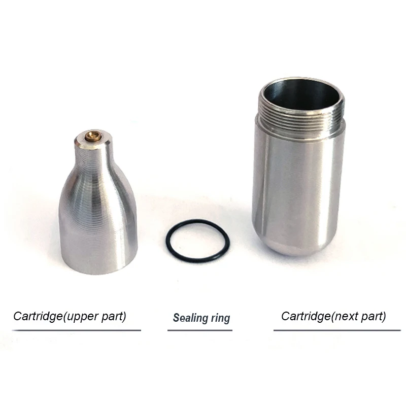 Cartucho de CO2 recargable de acero inoxidable para sifón y sodas - imagen 3