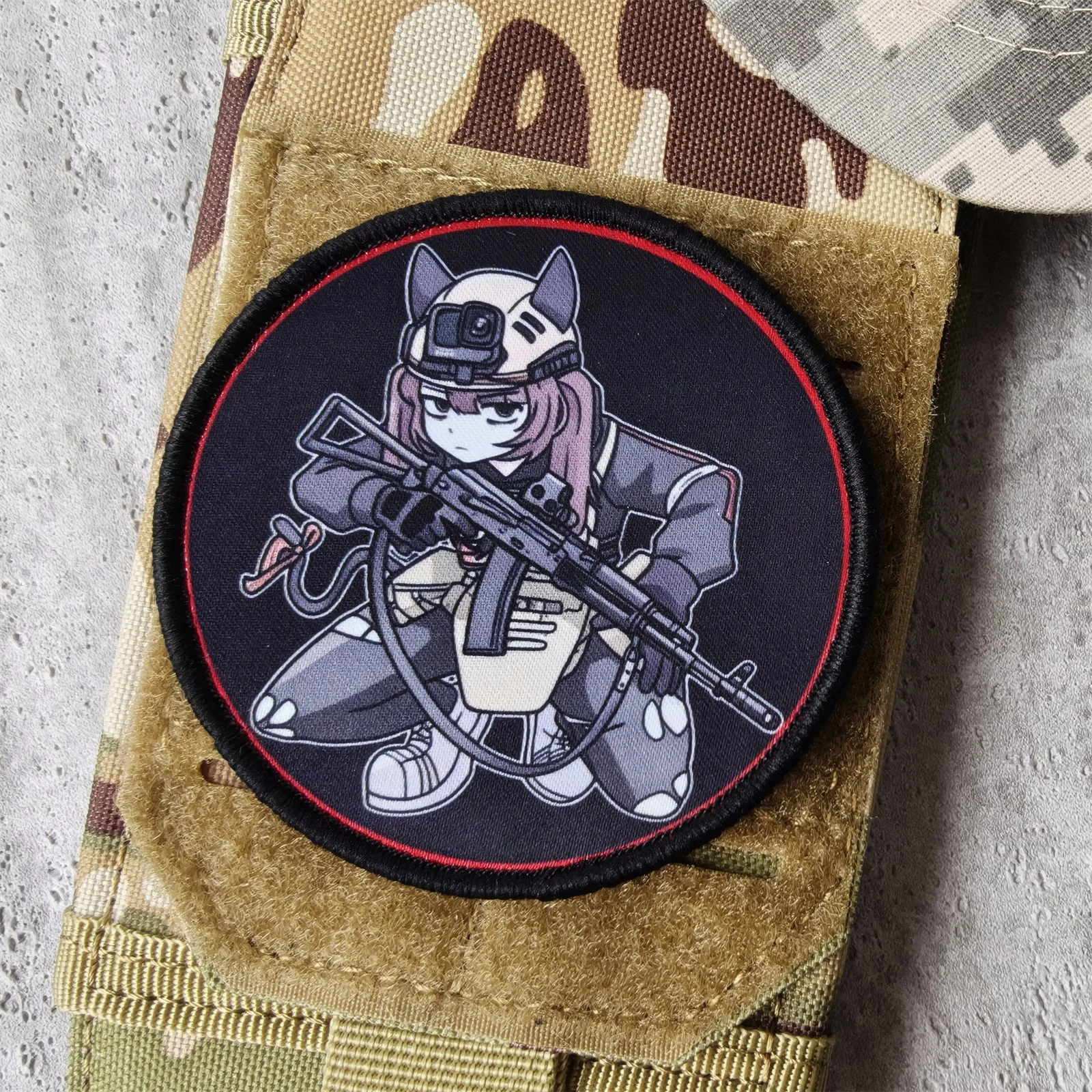 Parche táctico de moral anime con velcro para mochila y chaleco