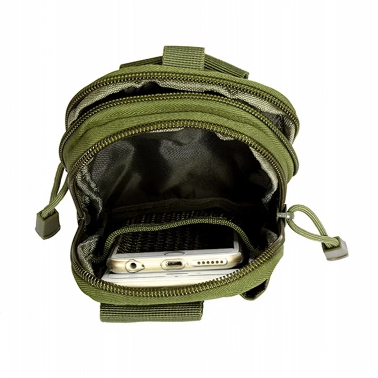 Riñonera MOLLE pequeña con soporte móvil y bolsillos EDC senderismo - imagen 3