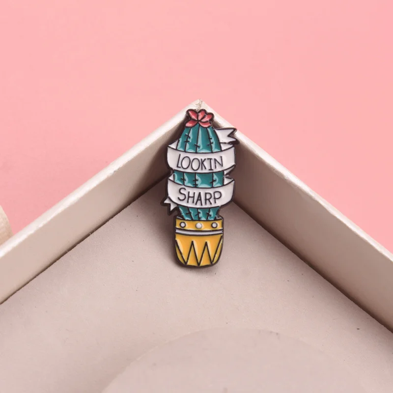 Pin esmaltado cactus vintage Lookin Sharp – Broche divertido - imagen 5