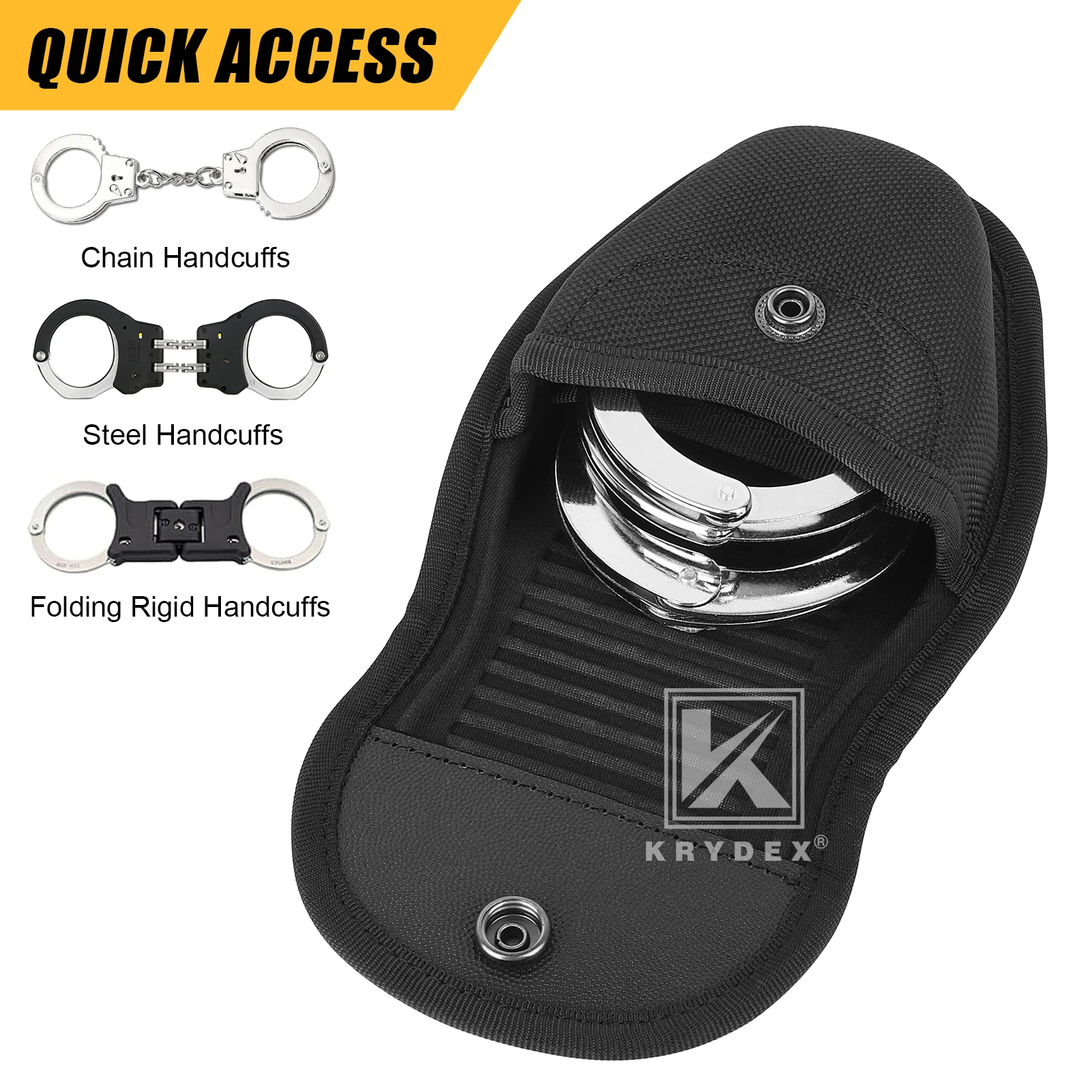 KRYDEX Funda táctica para esposas con doble cierre oculto de servicio - imagen 2
