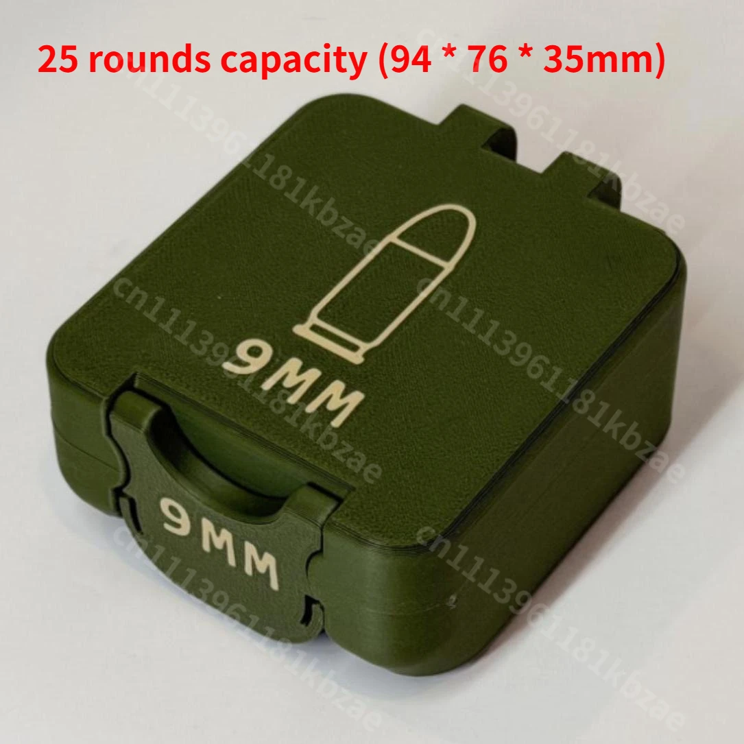 Caja porta balas 9 mm impresa en 3D para organizar y exhibir