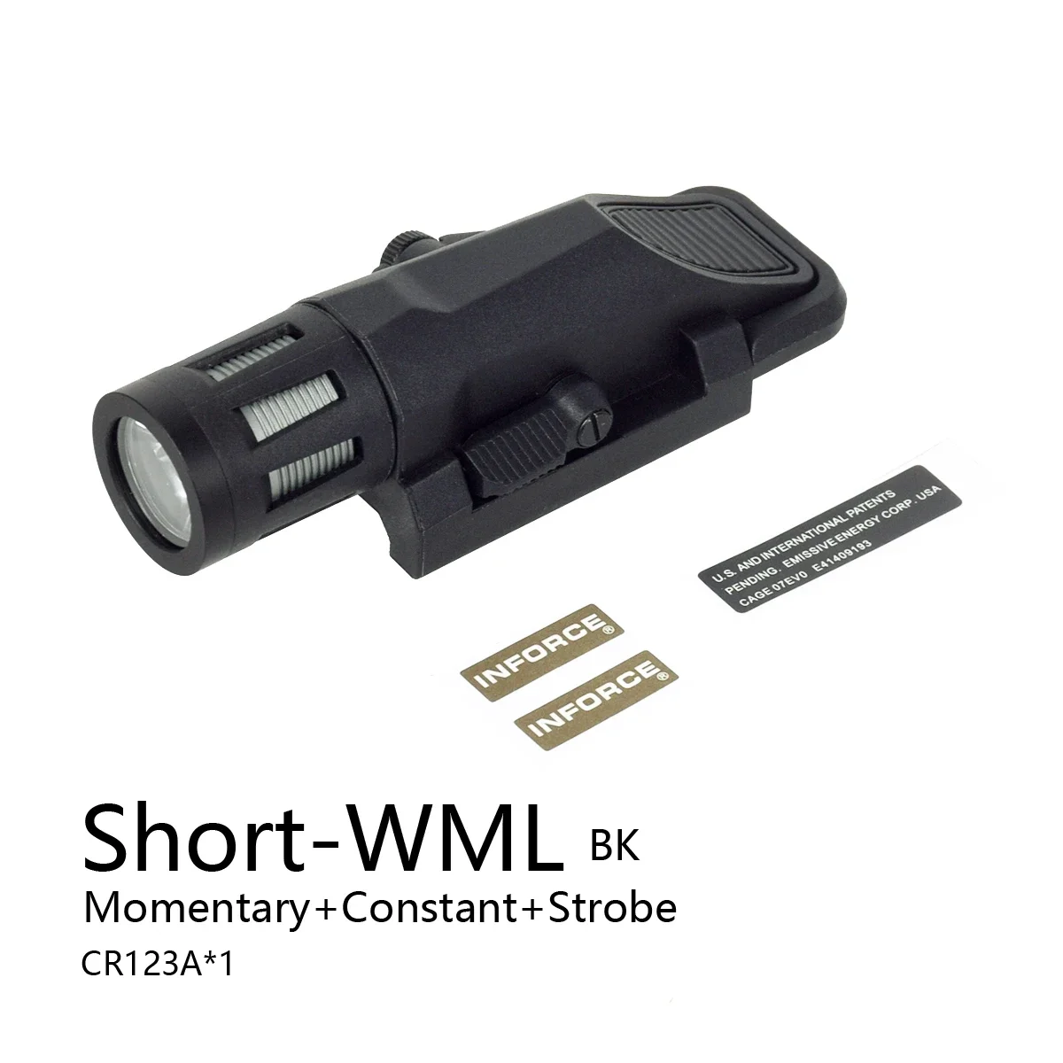 Vista superior de la linterna táctica INFORCE WML APL