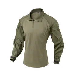 Camisa táctica de combate manga larga para hombre