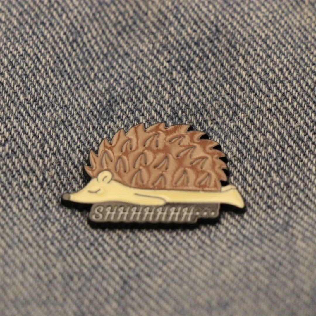 Broche táctico erizo diseño animal para chaquetas y mochilas