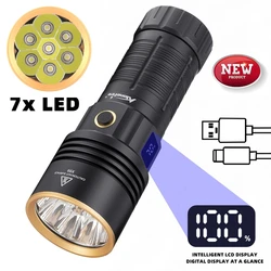 Linterna LED Táctica Recargable por USB Impermeable para Exteriores