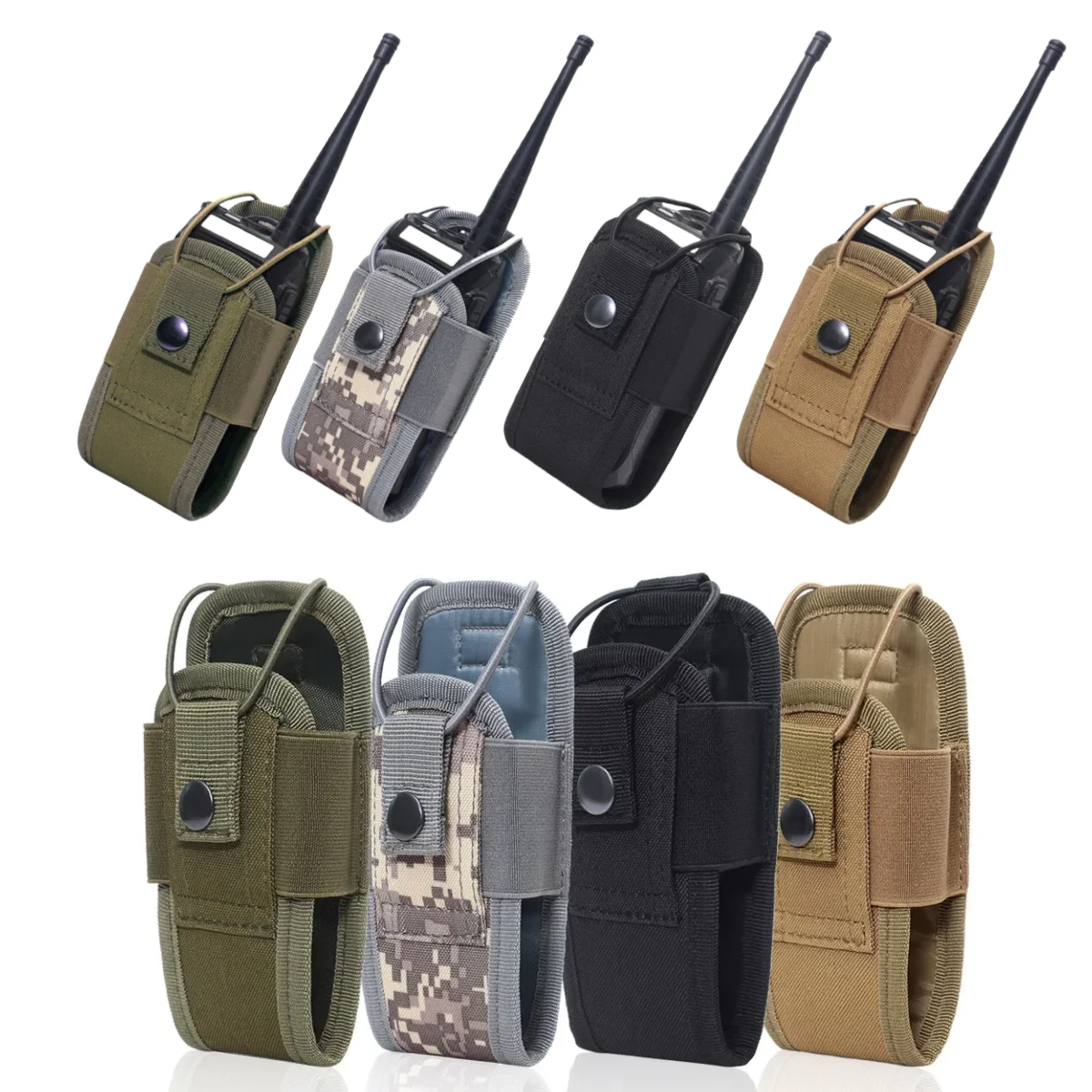 Porta radio MOLLE táctico – Bolsa compatible walkie talkie