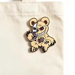 Insignia esmaltada gótica animal de terror para chaquetas y bolsos