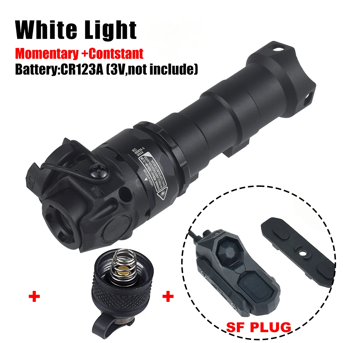 KIJI K1-10 Linterna táctica para riel Picatinny de 20 mm - imagen 5