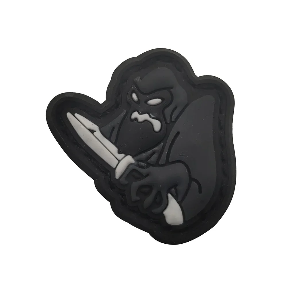 Parche táctico pequeño cuchillo orangután PVC - insignia con velcro - imagen 2