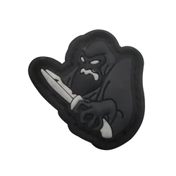 Parche táctico pequeño cuchillo orangután PVC - insignia con velcro