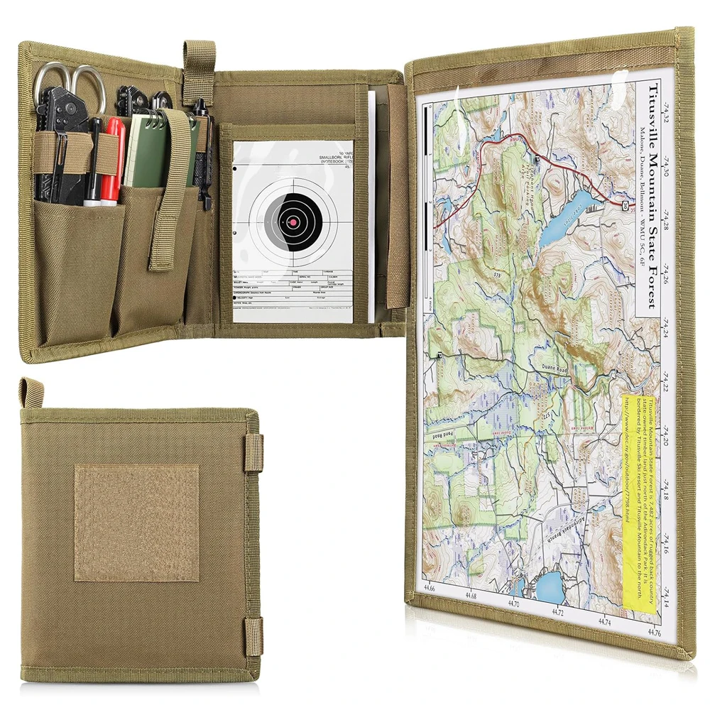 Bolsa táctica para mapas plegable, estuche organizador EDC senderismo