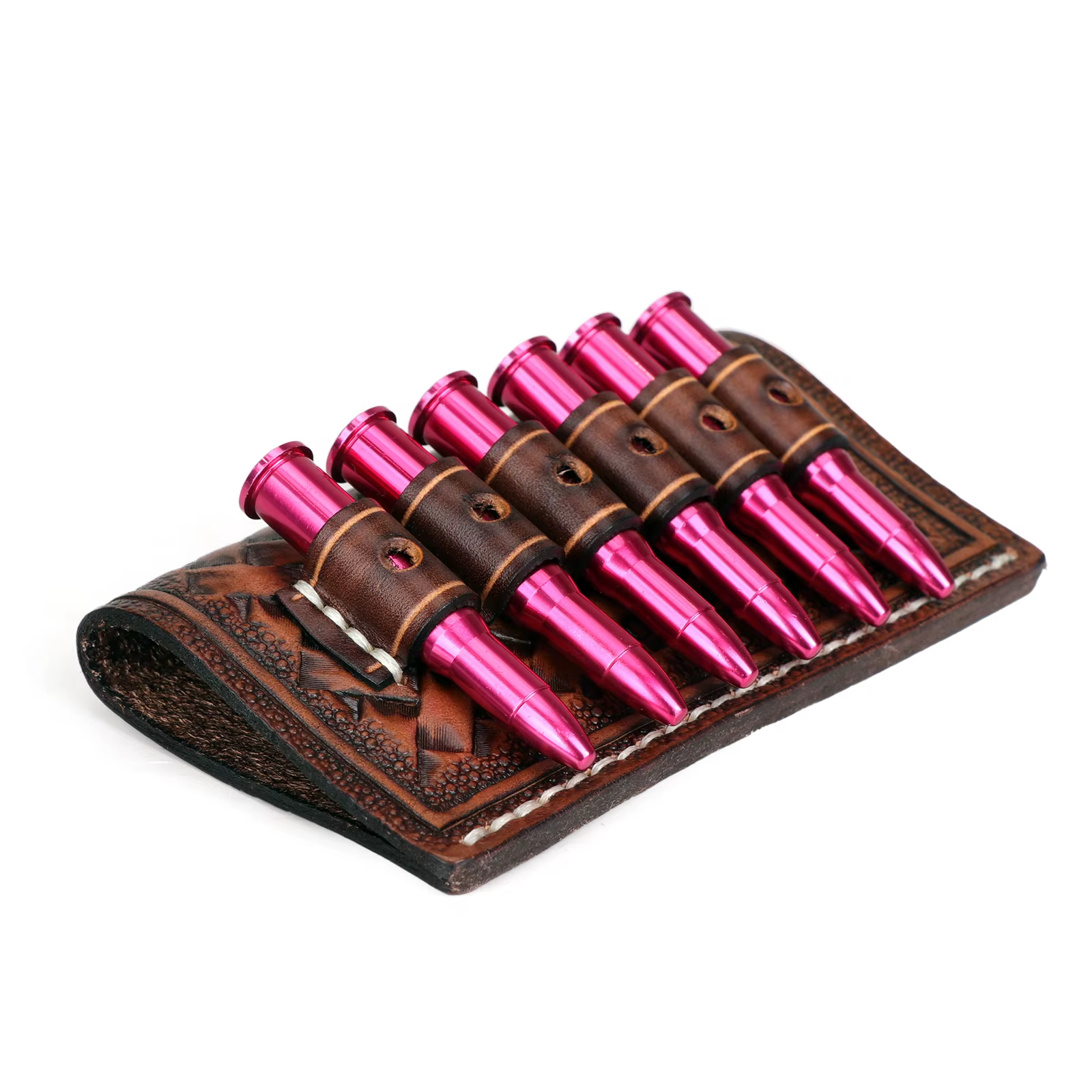 Tourbon Porta-cartuchos de cuero para rifle - Marrón con bucle - imagen 4