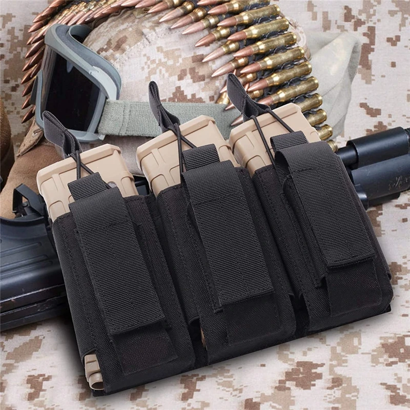 Bolsa táctica MOLLE para pistola y cargadores, transporte superior - imagen 4