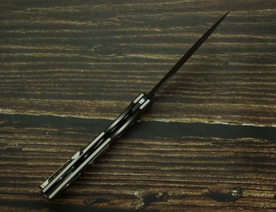 Cuchillo Plegable LEMIFSHE Cedar – Acero y Titanio para EDC, Supervivencia y Camping - imagen 5