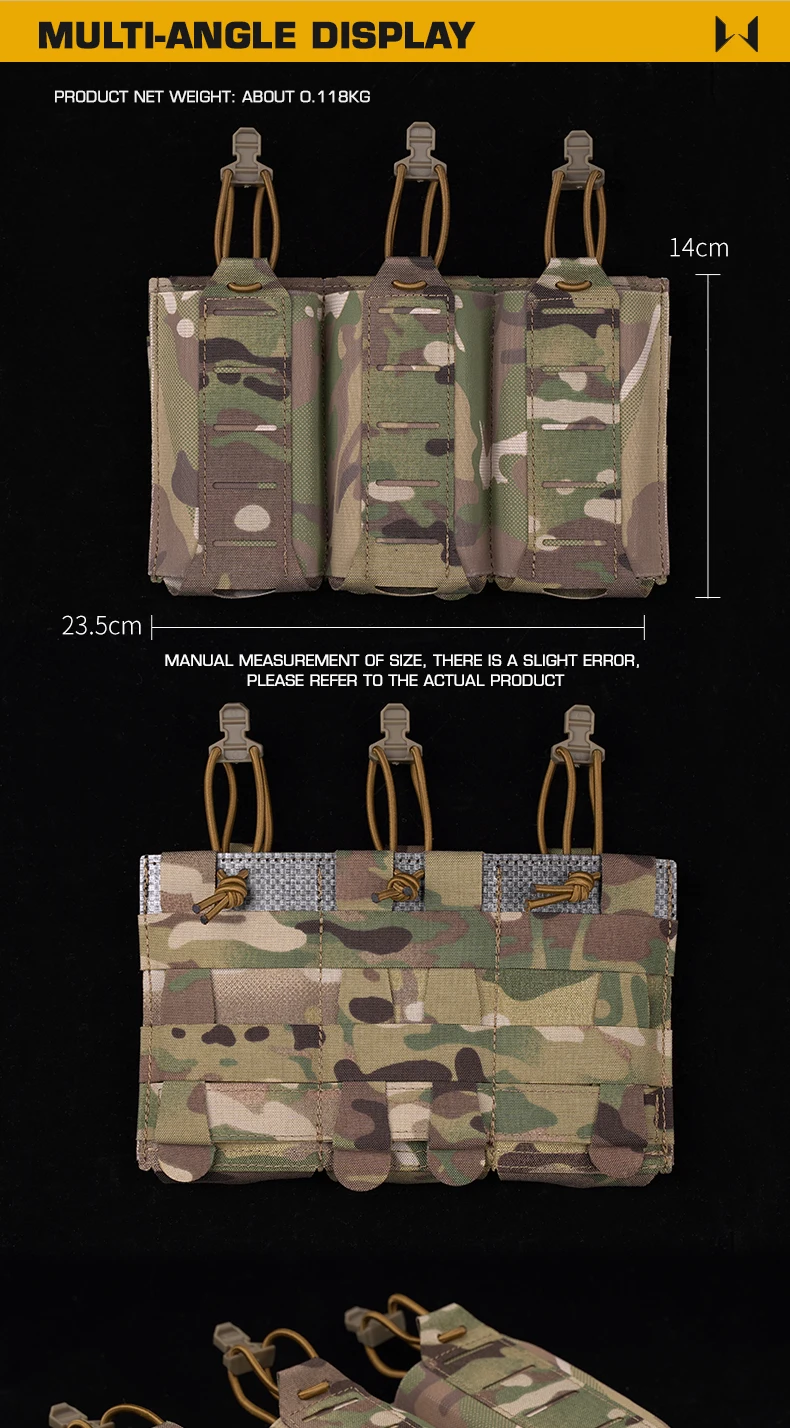 Sujeción de la bolsa sobre un panel frontal táctico