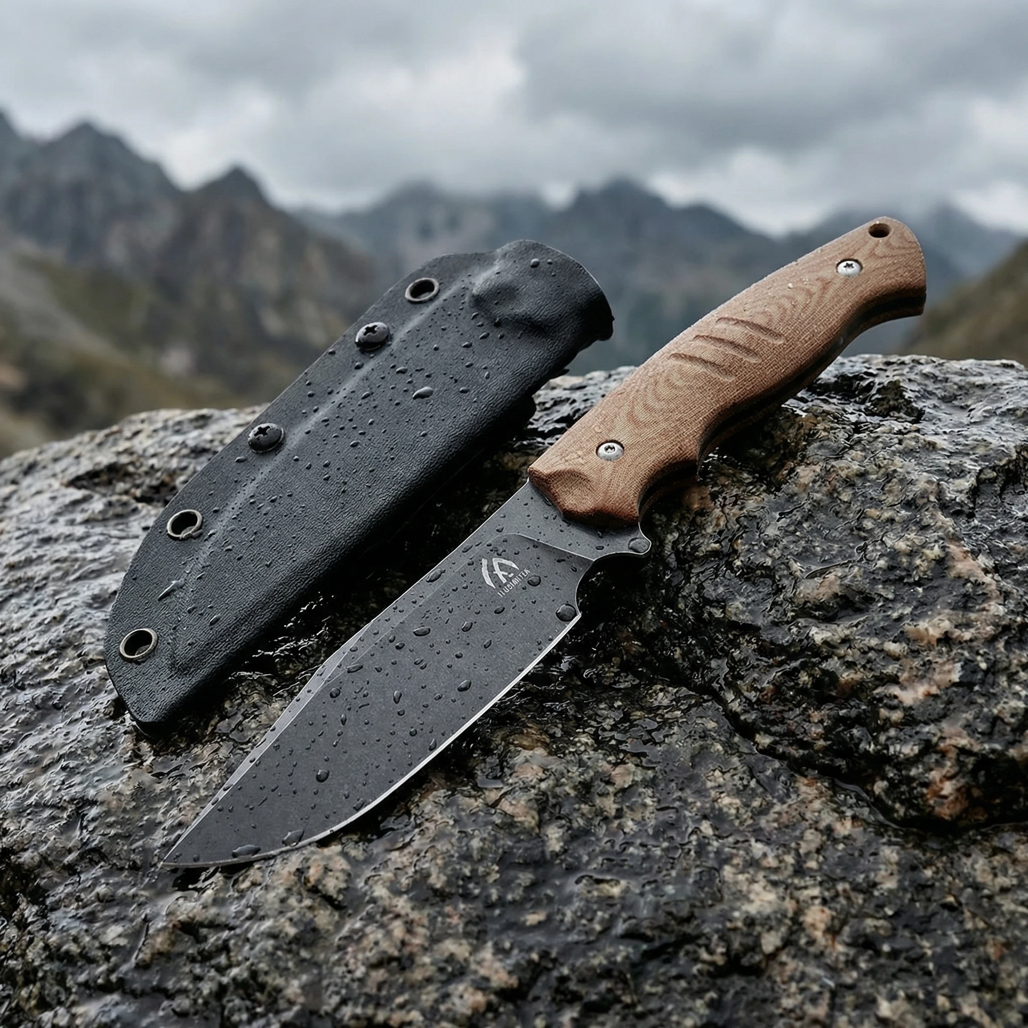Set completo del cuchillo con accesorios y funda de transporte