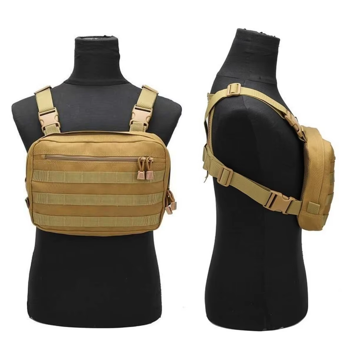 Bolsa de pecho táctica impermeable MOLLE para caza y expediciones