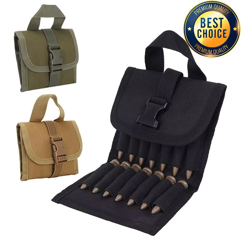 Rifle táctico con kit MOLLE y bolsa de conchas para escopeta
