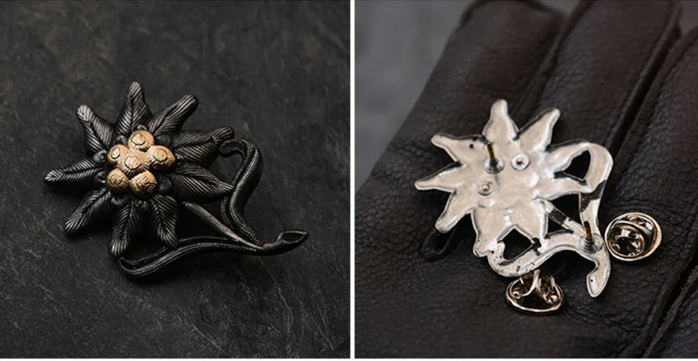 Insignia metálica EM EDELWEISS para gorra