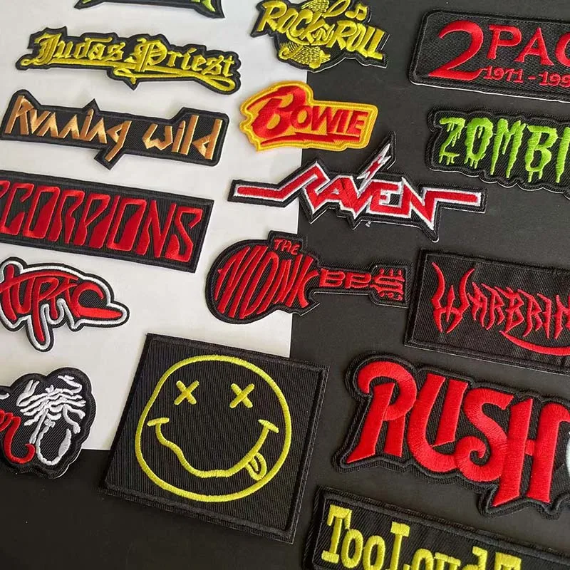 Parches bordados letras punk rock termoadhesivos para ropa y costura - imagen 3