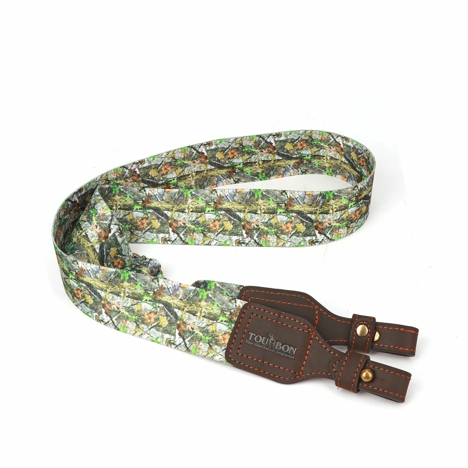 Tourbon Correa Rifle Lona Cuero Sling Hombro Caza Táctico - imagen 4