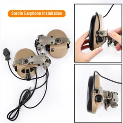Soporte colgante auriculares Sordin – Compatible Comtac II, rotación rápida