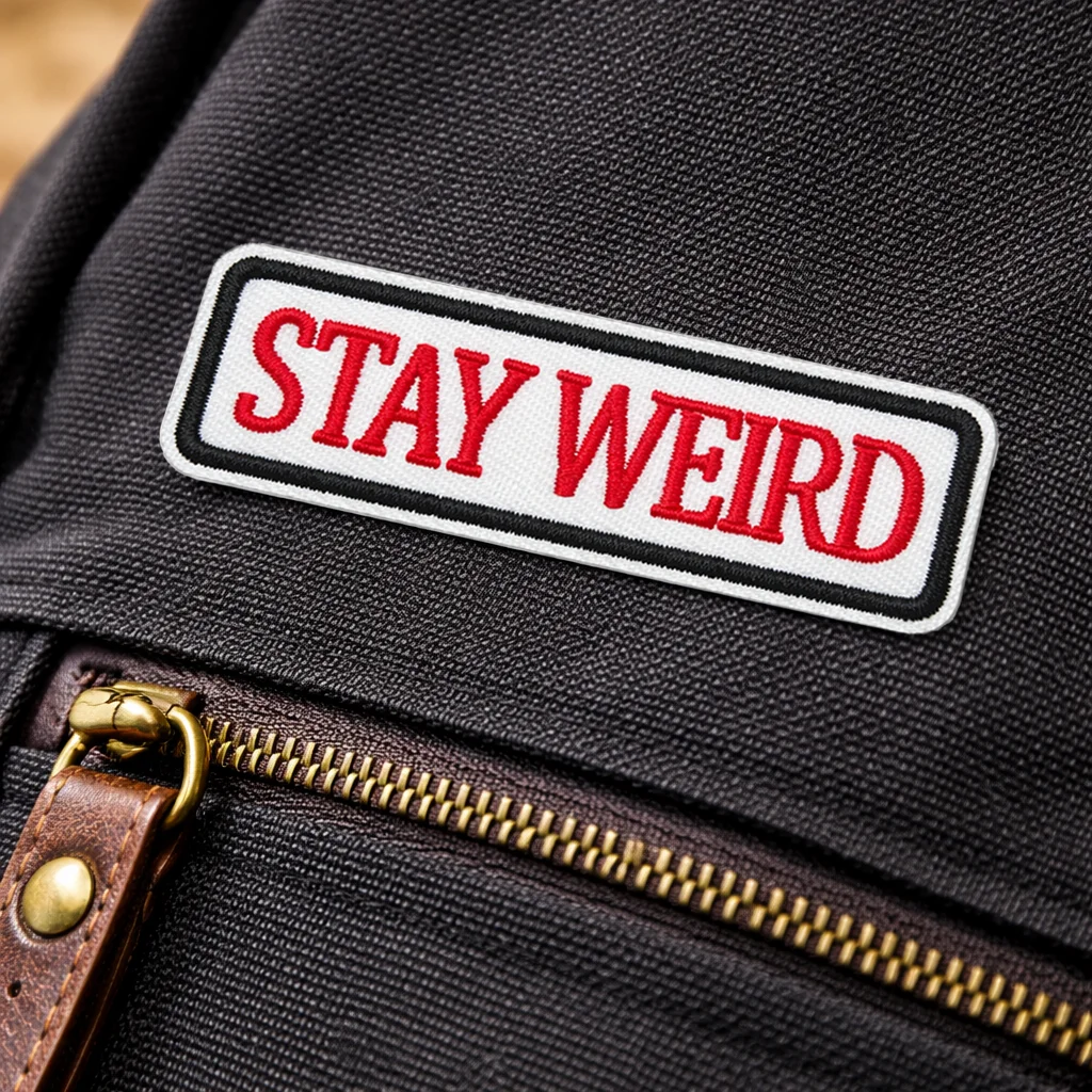 Parche bordado termoadhesivo Stay Weird para coser o planchar - imagen 5