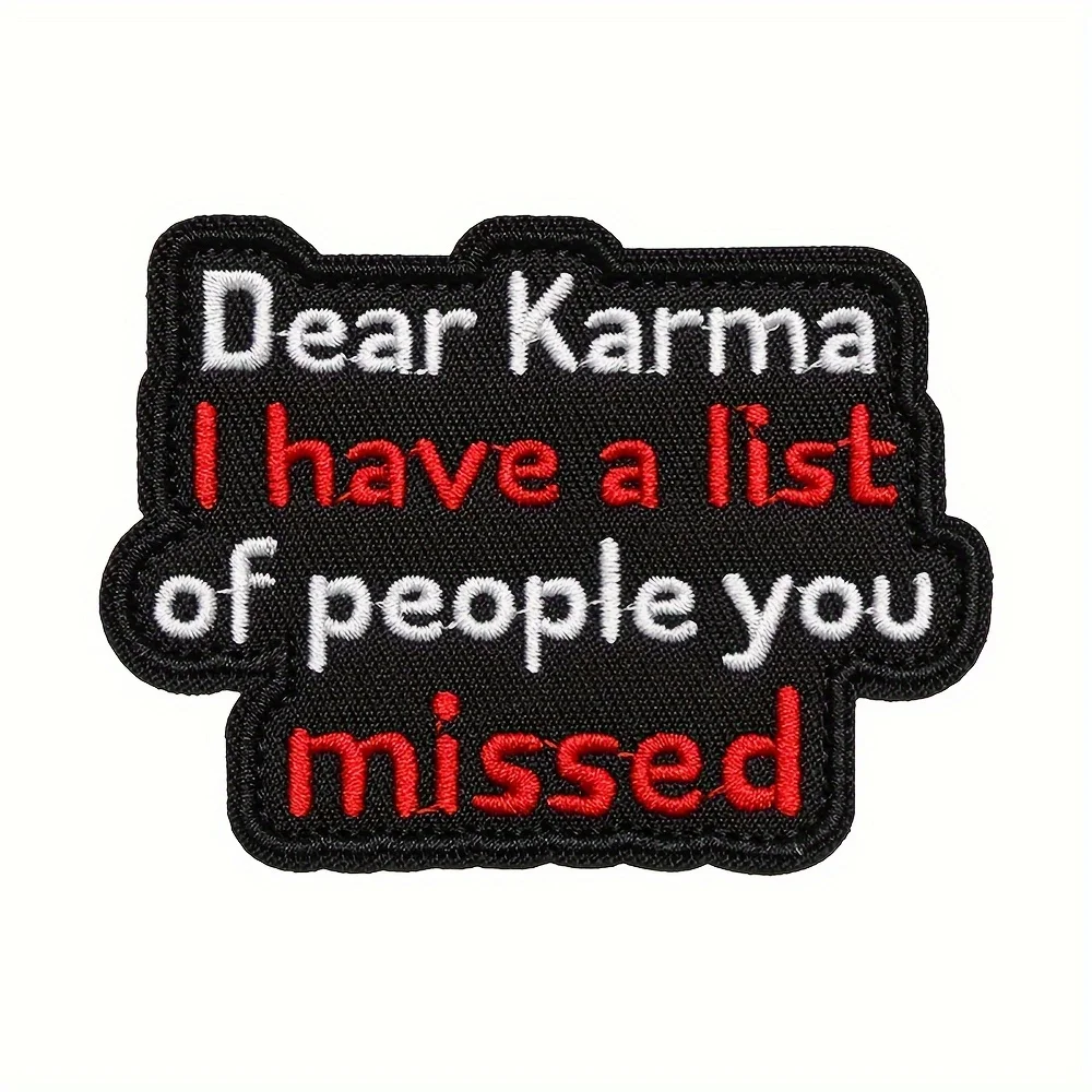 DEAR KARMA Parche Velcro meme divertido insignia táctica MOLLE - imagen 2