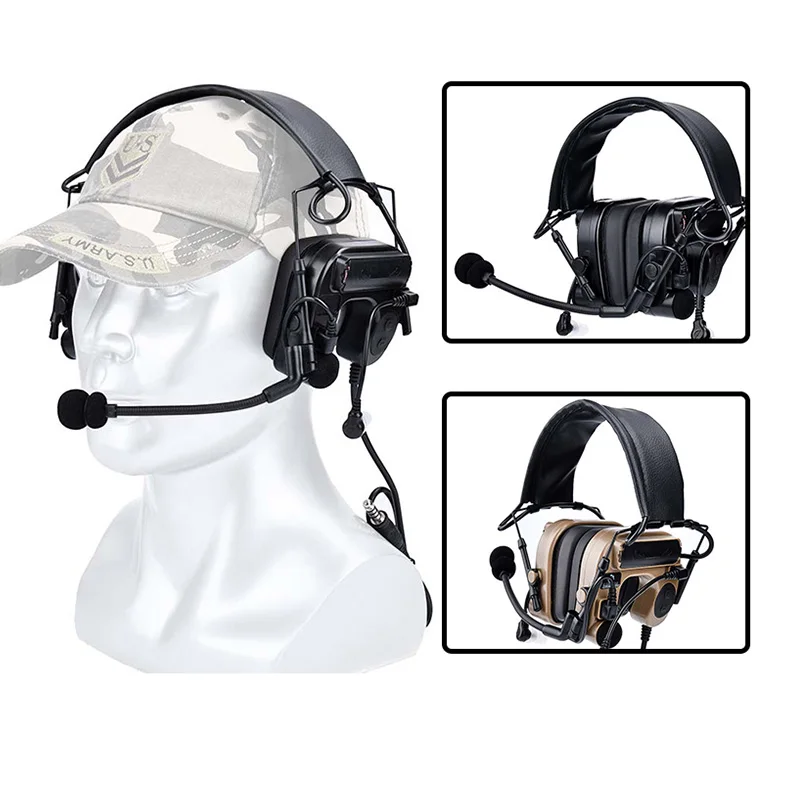 Auriculares tácticos WADSN Com IV protección auditiva cancelación ruido - imagen 2