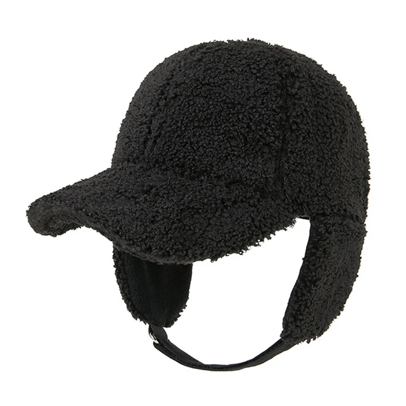 Gorro táctico de lana polar con orejeras y visera invernal