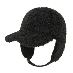 Gorro táctico de lana polar con orejeras y visera invernal