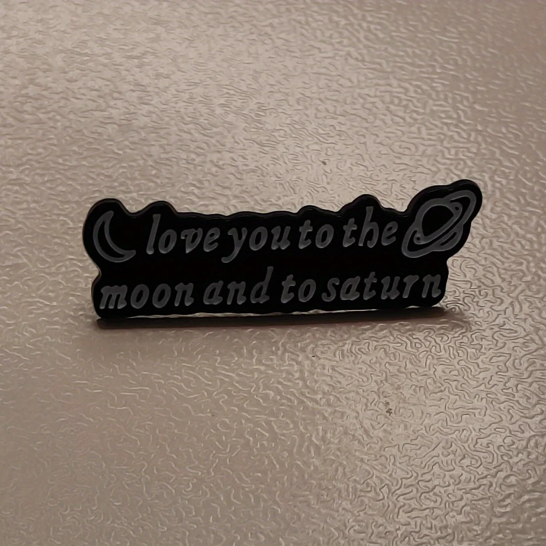 Broche astro Luna y Saturno unisex, regalo para solapa