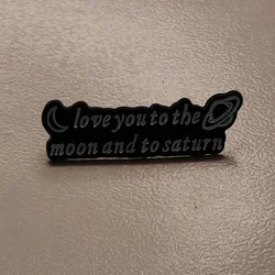 Broche astro Luna y Saturno unisex, regalo para solapa