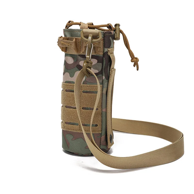 Bolsa táctica MOLLE para botella de agua con cordón y bandolera - imagen 3