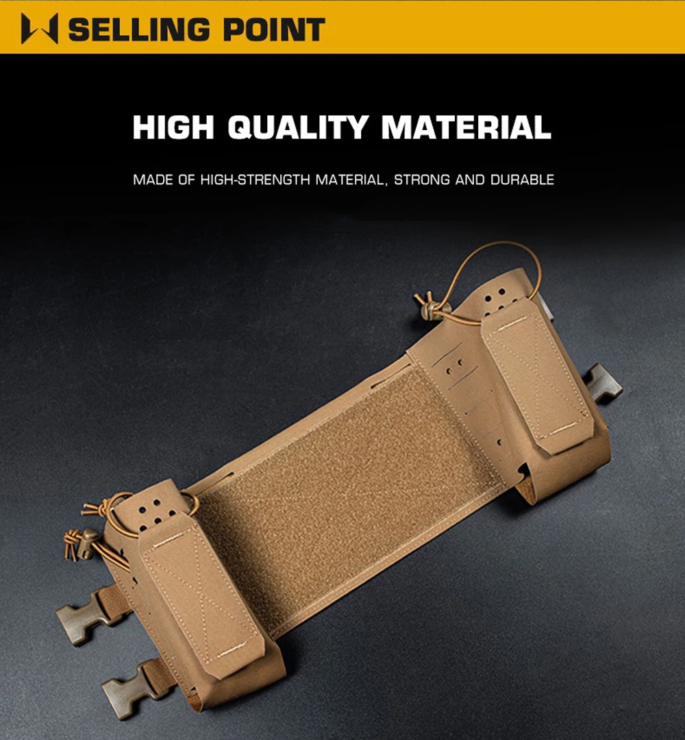 Detalle del sistema MOLLE y configuración del chasis