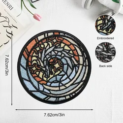 Parche termoadhesivo bordado dragón refractivo – Insignia táctica para gorra