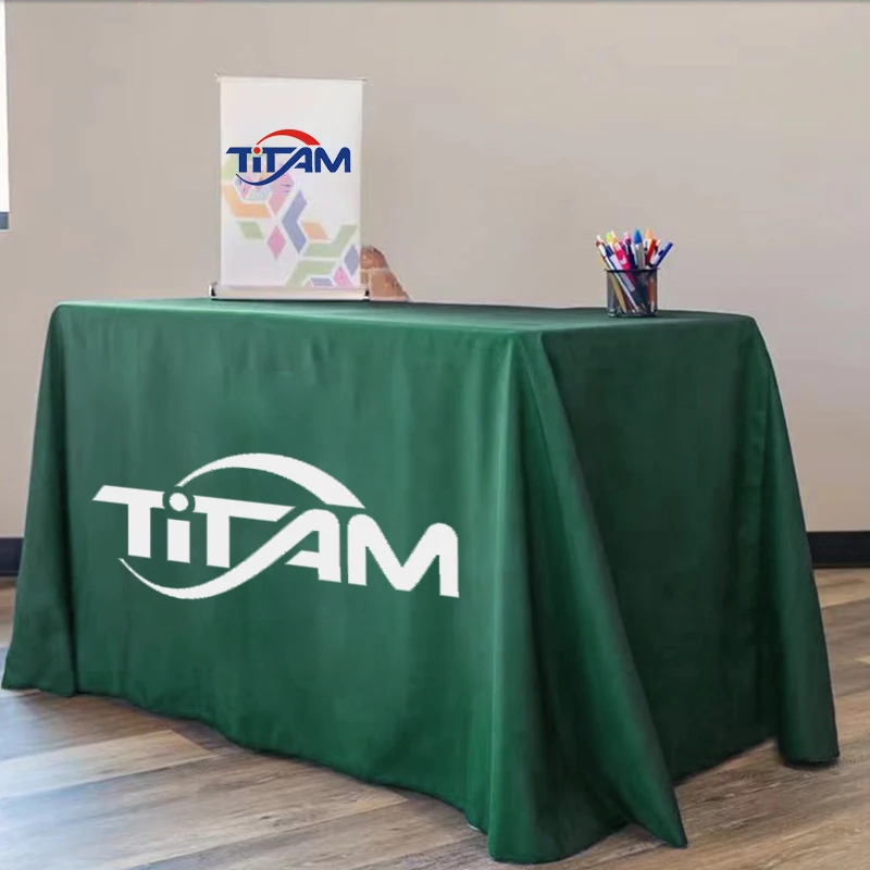 Mesa personalizada con tela de logotipo para banquete y bodas - imagen 4