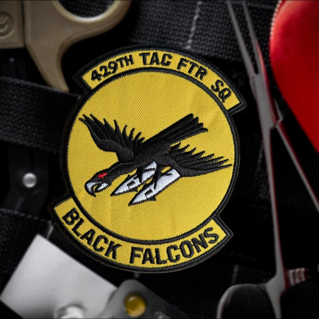 Parche táctico halcones negros bordado - insignia moral para mochila - imagen 4