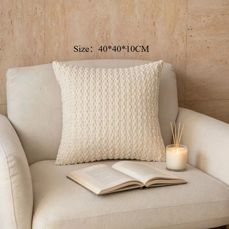 Funda de almohada color sólido con textura antideslizante - imagen 3