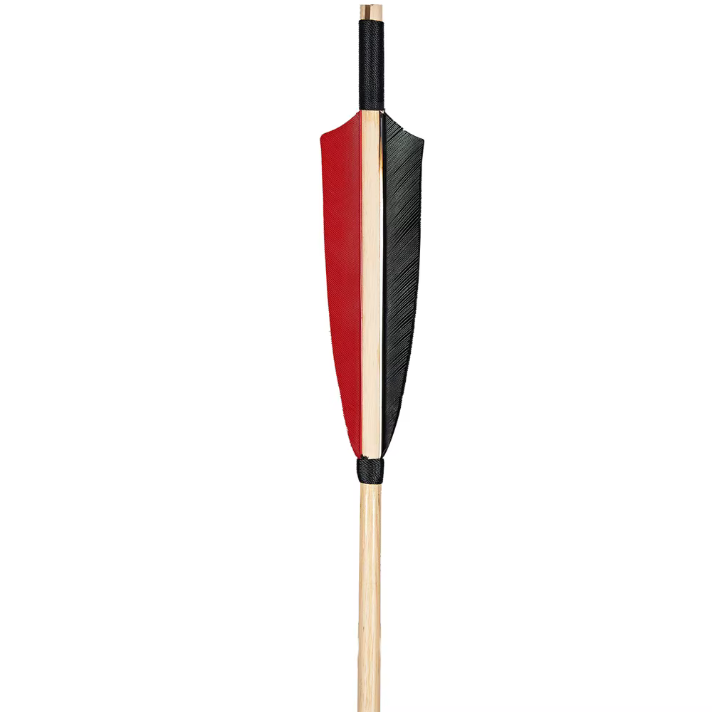 Toparchery Flechas Madera para Caza con Plumas de Pavo Auténticas - imagen 5