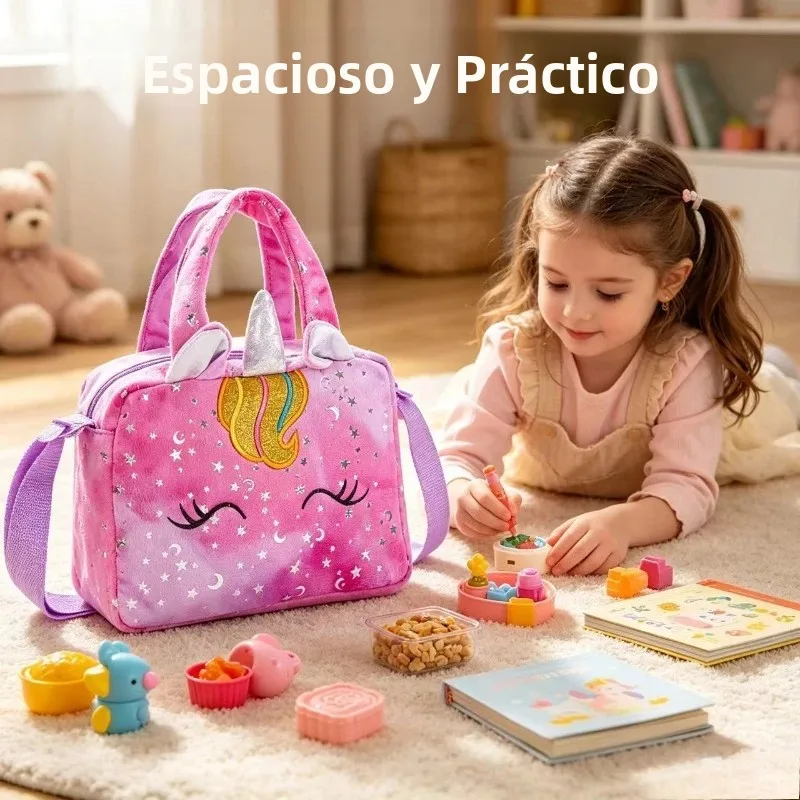 Bolso bandolera felpa unicornio tie-dye – Para niñas - imagen 3
