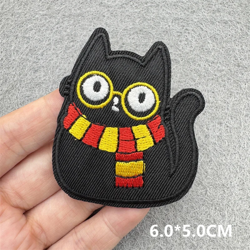 Parche bordado para planchar gato animado – animales DIY - imagen 4