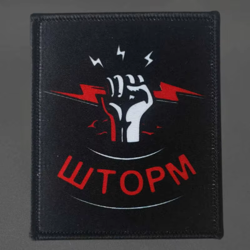 Parche táctico SHOTORM puño y rayo moral con velcro gancho-bucle - imagen 3